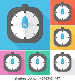 isolated compass flat illustration design