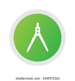 Isolated compass icon symbol on clean background. Vector dividers measurement element in trendy style.