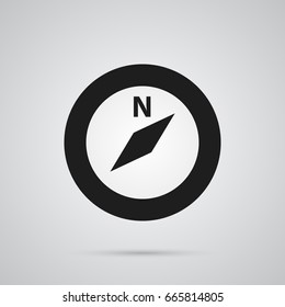 Isolated Compass Icon Symbol On Clean Background. Vector Direction  Element In Trendy Style.