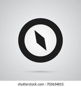 Isolated Compass Icon Symbol On Clean Background. Vector Magnet Navigatior Element In Trendy Style.