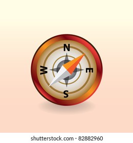isolated compass -illustration