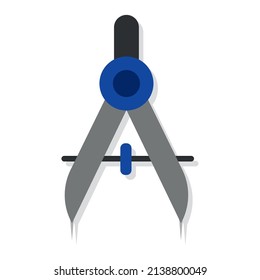 Isolated compass supplies school vector illustration