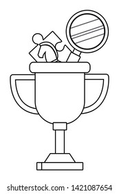 Isolated competition trophy design vector illustration