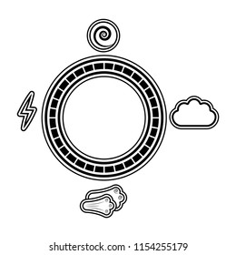 Isolated composed weather icon