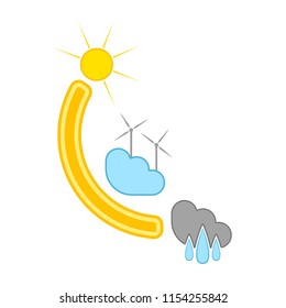 Isolated composed weather icon
