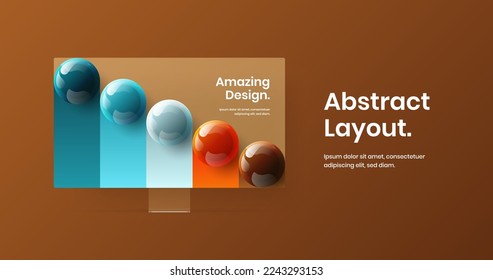 Isolated computer display mockup presentation template. Clean web banner design vector concept.