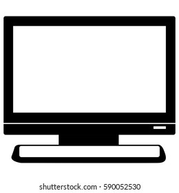 Isolated computer monitor on a white background, Vector illustration