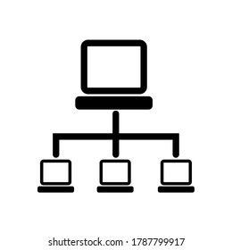 Isolated computer network icon with a white background. computer network. Internet connection