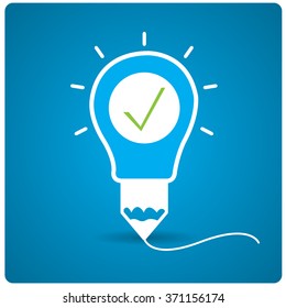Isolated conceptual lightbulb on a blue background