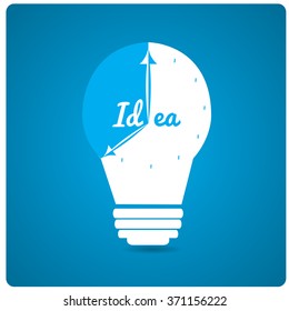 Isolated conceptual lightbulb on a blue background