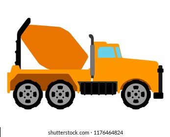 Isolated concrete mixer icon. Construction vehicle. Vector illustration design