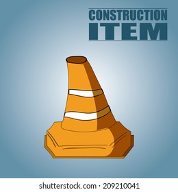 an isolated cone on a blue background with text