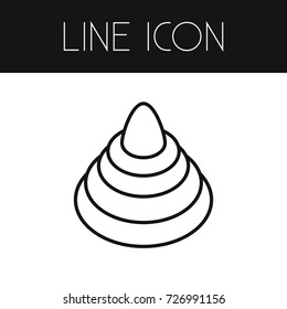 Isolated Cone Outline. Pyramid Vector Element Can Be Used For Pyramid, Baby, Cone Design Concept.