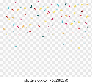 Isolated confetti on a transparent background. Vector, eps10