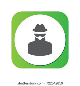 Isolated Confidential Icon Symbol On Clean Background. Vector Detective Element In Trendy Style.