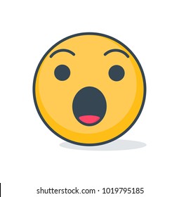Isolated confused emoticon
