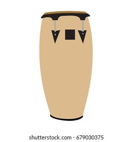 Isolated conga drum on a white background, Vector illustration