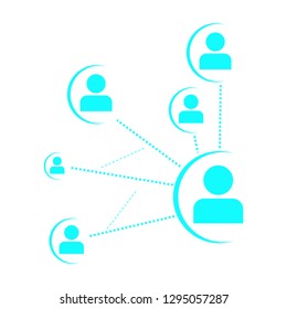 Isolated connected people in a social network. Vector illustrstion design