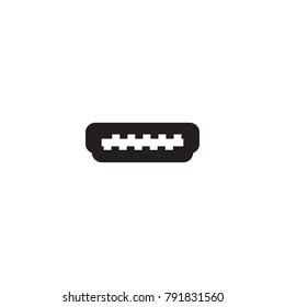 Isolated Connector Icon Symbol On Clean Background. Vector Hdmi Element In Trendy Style.