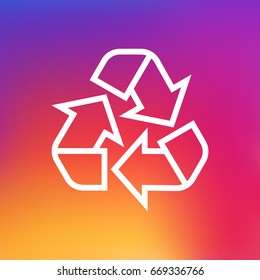 Isolated Conservation Outline Symbol On Clean Background. Vector Recycle Element In Trendy Style.