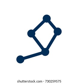 Isolated Constellation Icon Symbol On Clean Background. Vector Horoscope Element In Trendy Style.