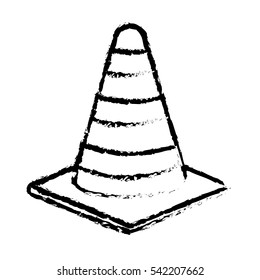 Isolated construction cone icon vector illustration graphic design