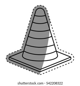 Isolated construction cone icon vector illustration graphic design