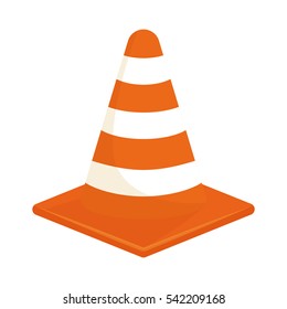 Isolated Construction Cone Icon Vector Illustration Graphic Design