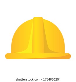 Isolated construction helmet. Industrial equipment - Vector illustration