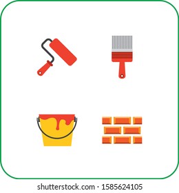 
isolated construction icon set vector