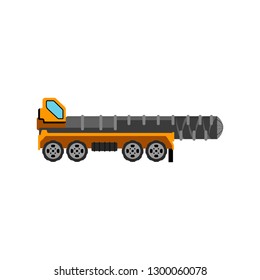Isolated construction machine image. Vector illustration design