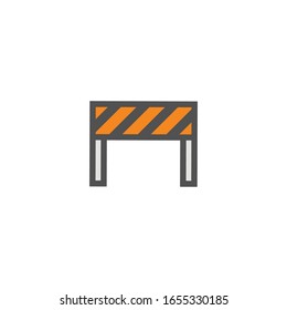 Isolated Construction Sign, Roadwork Emoji, Emoticon, Vector flat icon