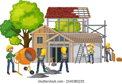 Einzige Baustelle mit Arbeitsgrafik