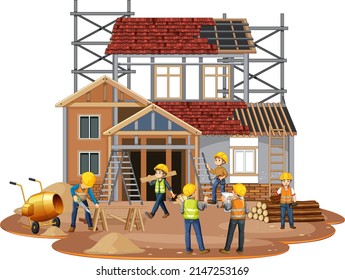 Einzige Baustelle mit Arbeitsgrafik