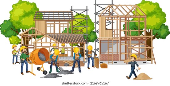 Einzige Baustelle mit Arbeitsgrafik