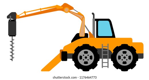 Isolated construction vehicle icon. Vector illustration design