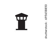 Isolated Control Tower Icon Symbol On Clean Background. Vector Air Traffic Controller Element In Trendy Style.