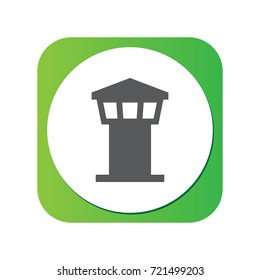 Isolated Control Tower Icon Symbol On Clean Background. Vector Air Traffic Controller Element In Trendy Style.