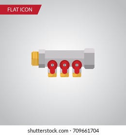 Isolated Controller Flat Icon. Pipework Vector Element Can Be Used For Pipe, Controller, Pipework Design Concept.
