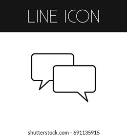Isolated Conversation Outline. Chatting Vector Element Can Be Used For Conversation, Chatting, Message Design Concept.