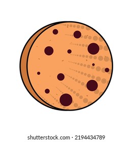 Isolated coockies fast food vector illustration