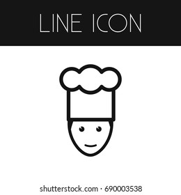 Isolated Cook Outline. Chef Vector Element Can Be Used For Chef, Cook, Gastronomy Design Concept.