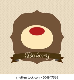 Isolated cookie on a textured background. Vector illustration