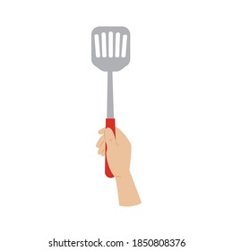 Isolated cooking activity home with hands icon- Vector