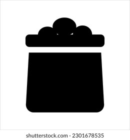 Isolated cooking pot icon. Editable color. EPS vector file