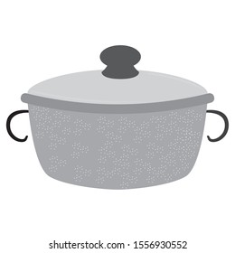 Isolated cooking pot over a white background - Vector