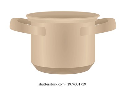 Isolated cooking pot. vector illustration