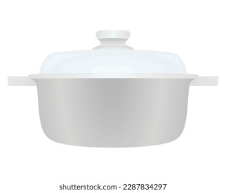 Isolated cooking pot. vector illustration
