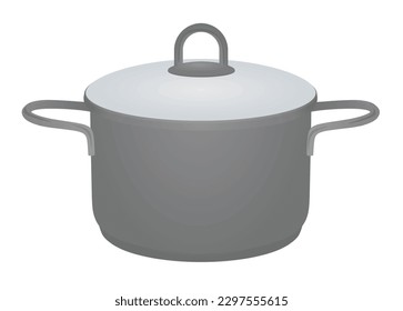 Isolated cooking pot. vector illustration