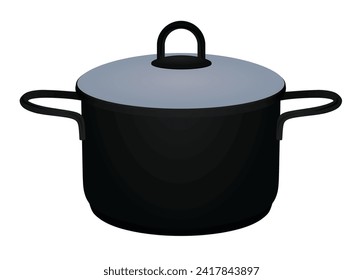 Isolated cooking pot. vector illustration